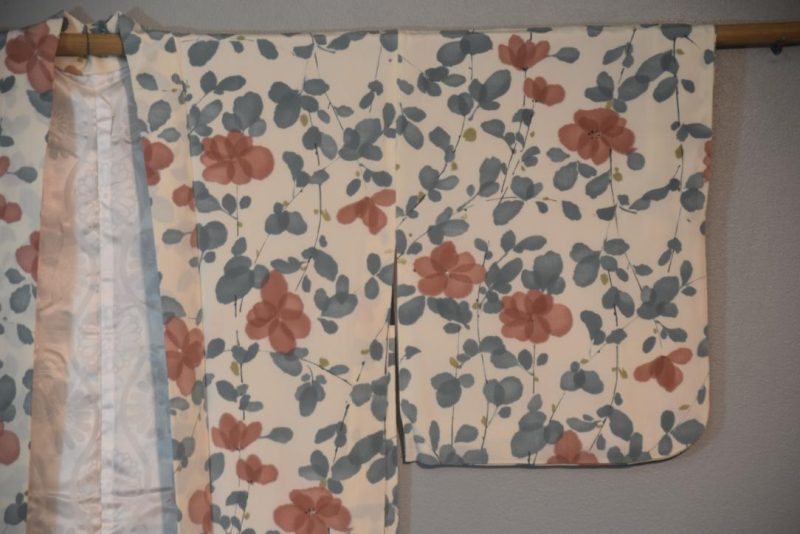 Water Colour Flowers Japanese Haori Jacket - Image 3