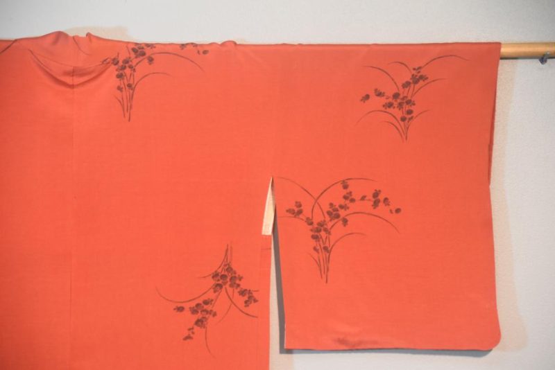 Rusty Sprigs of Flowers Japanese Haori Jacket - Image 3