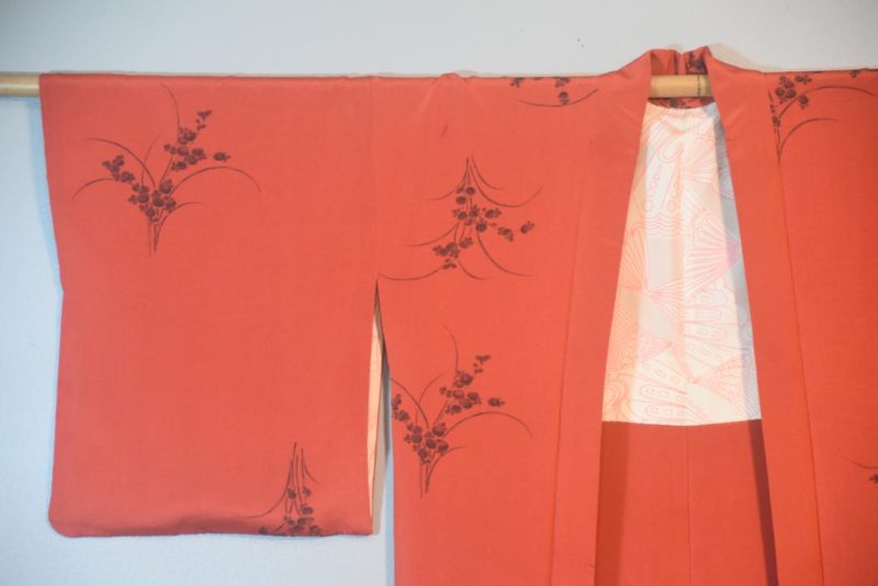 Rusty Sprigs of Flowers Japanese Haori Jacket - Image 4