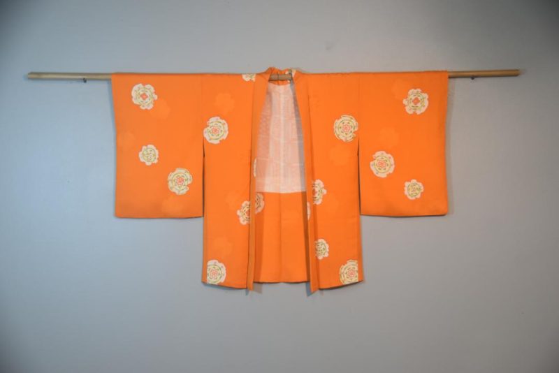 Antique Medallions Silk Japanese Haori Jacket - Image 6