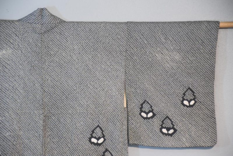 Acorns of Fortune Silk Shibori Japanese Haori Jacket - Image 9