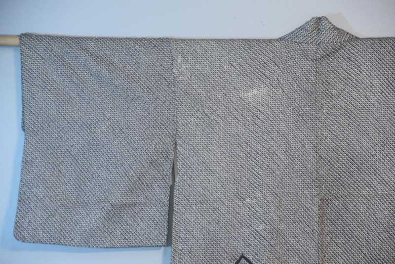 Acorns of Fortune Silk Shibori Japanese Haori Jacket - Image 8