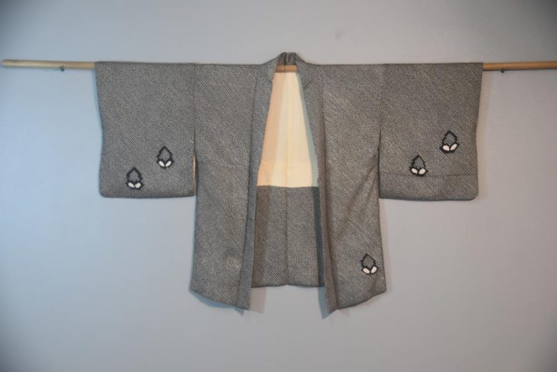 Acorns of Fortune Silk Shibori Japanese Haori Jacket