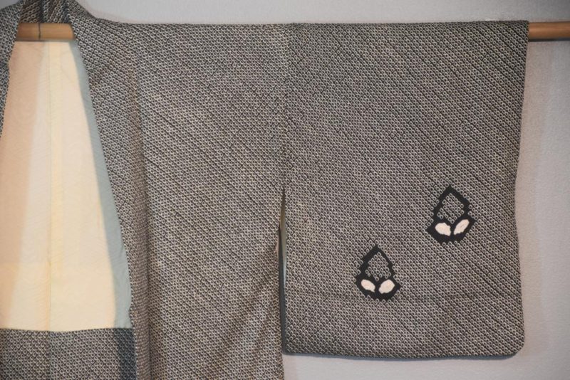 Acorns of Fortune Silk Shibori Japanese Haori Jacket - Image 6
