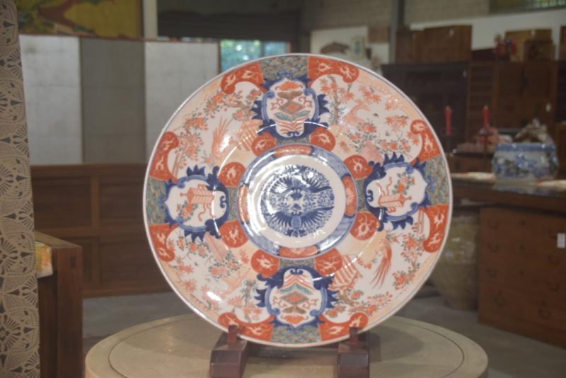 Japanese Imari Ware Porcelain Plate Width:470mm