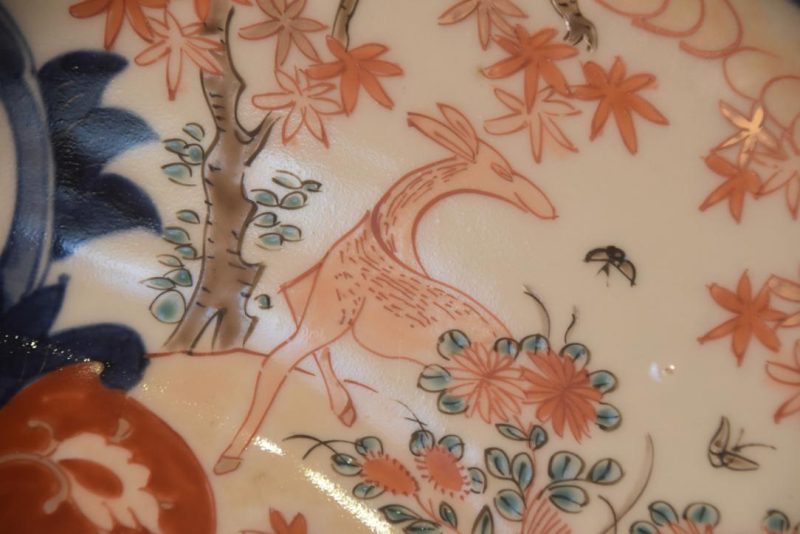 Japanese Imari Ware Porcelain Plate Width:470mm - Image 3