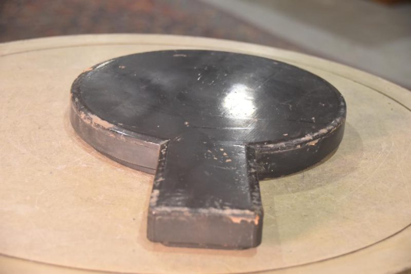 Japanese Bronze Silver Plated Mirror Height:415mm - Image 10
