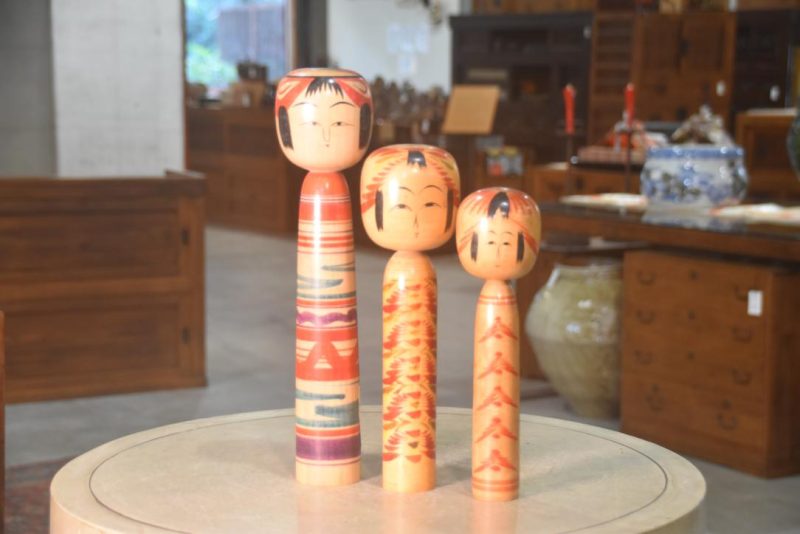 Set of 3 - Kokeshi Dolls Height:375mm