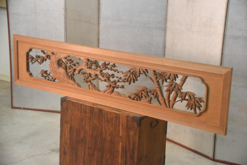 Japanese Carved Wooden Rama Transom Width:1705mm - Image 4