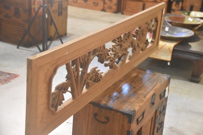 Japanese Carved Wooden Rama Transom Width:1705mm - Image 3