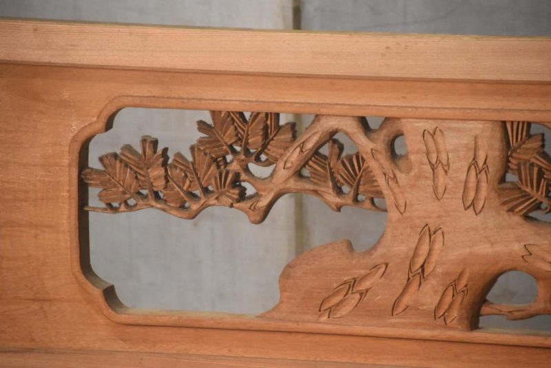 Japanese Carved Wooden Rama Transom Width:1705mm - Image 2