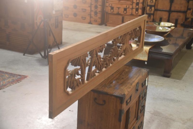 Japanese Carved Wooden Rama Transom Width:1705mm - Image 3