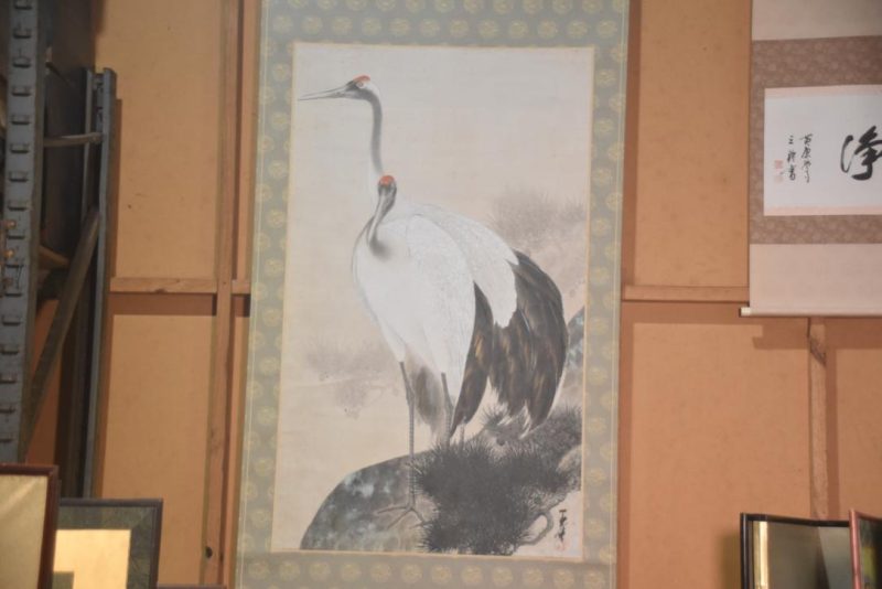 Huge Japanese Cranes Scroll Height:2185mm - Image 3