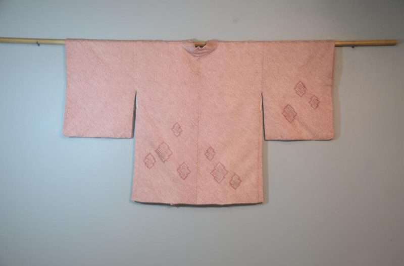 Pretty Pink Vintage Silk Shibori Haori Jacket