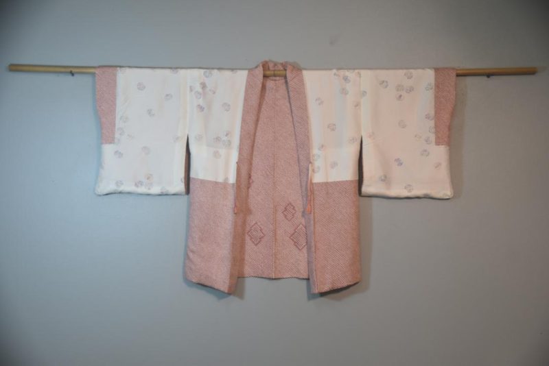 Pretty Pink Vintage Silk Shibori Haori Jacket - Image 5