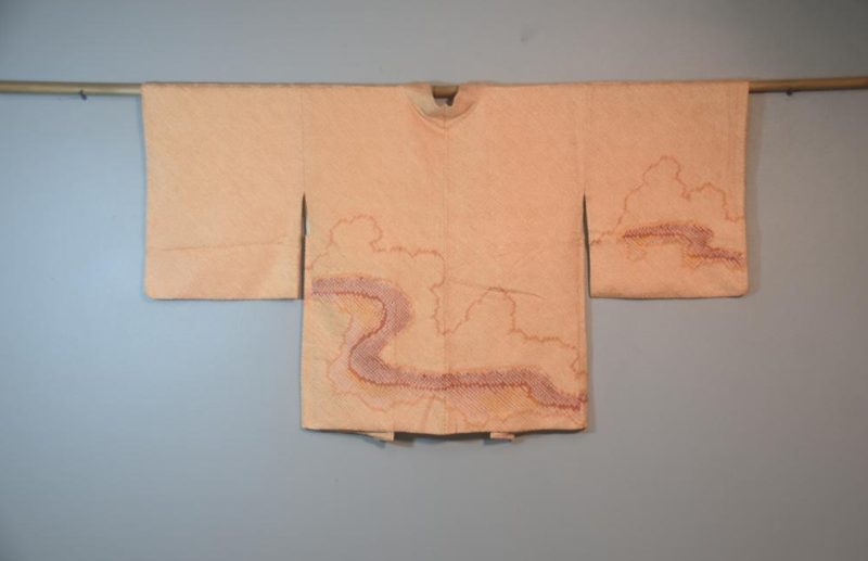 Sunny Orange Vintage Silk Shibori Haori Jacket