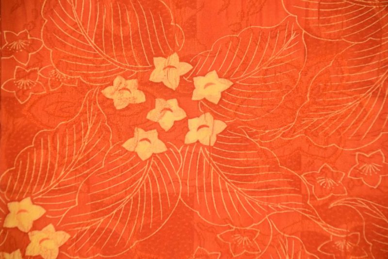 Orange Yellow Flower Japanese Haori Jacket - Image 2