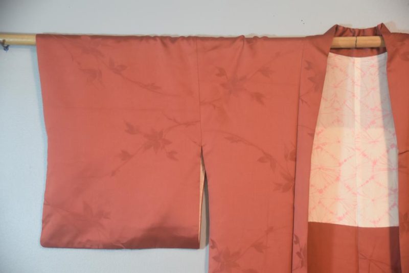 Dusty Rose Silk Japanese Haori Jacket - Image 3