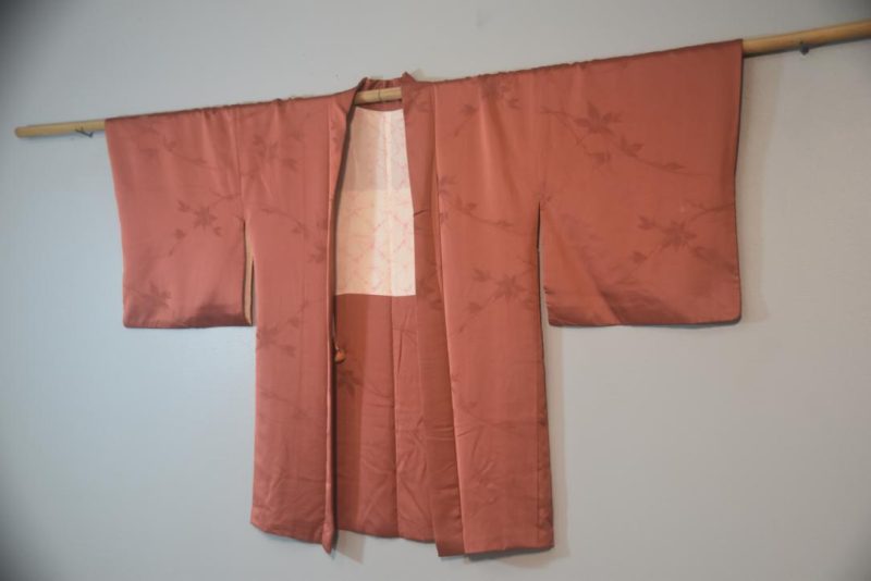 Dusty Rose Silk Japanese Haori Jacket - Image 4