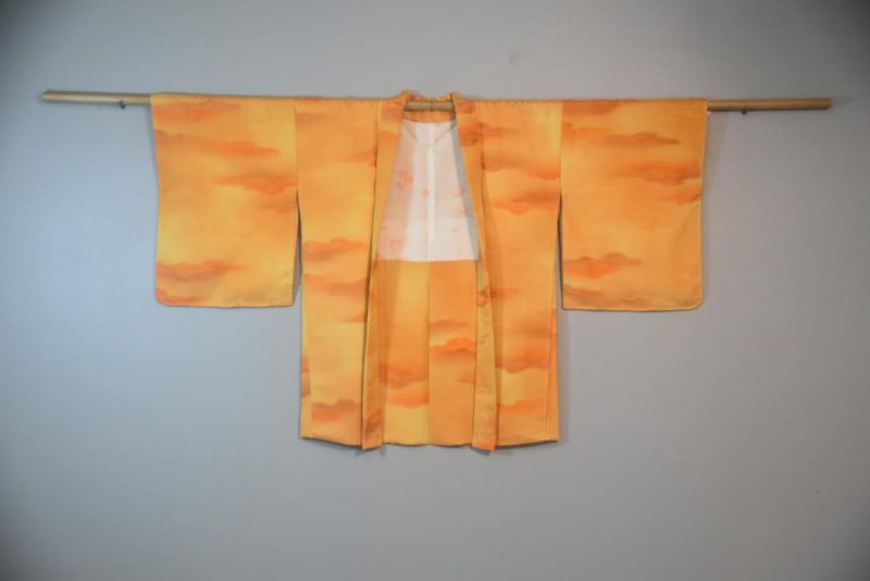 Golden Clouds Silk Japanese Haori Jacket