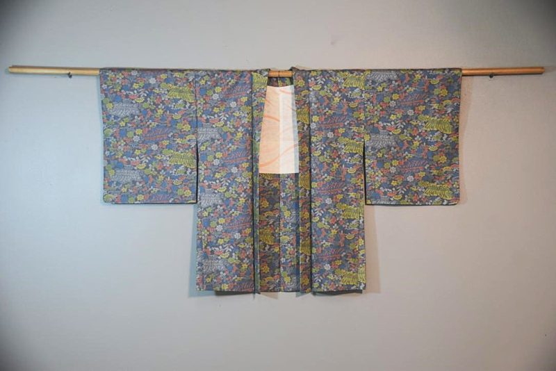 Blue Floral Japanese Haori Jacket...ON HOLD