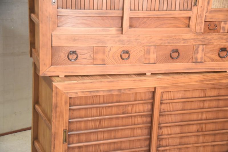 Antique Kyoto Region Kitchen Chest 2 Sections Width:1180mm - Image 3