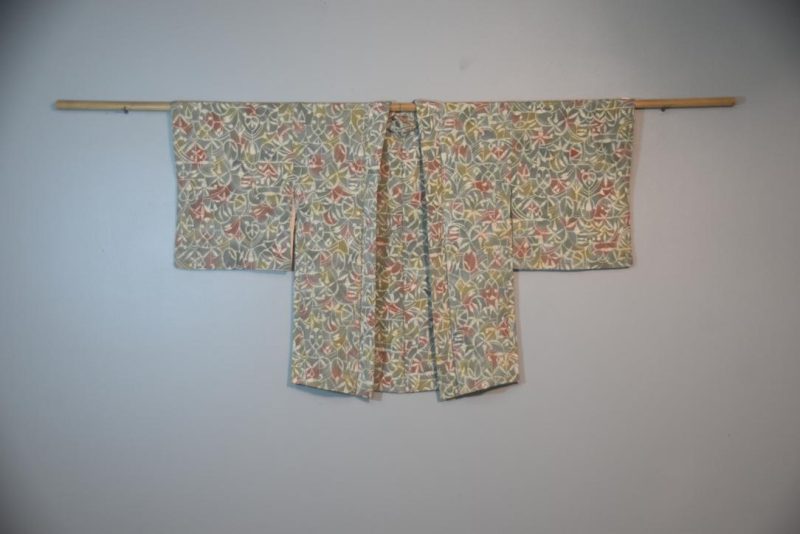 Crepe Abstract Silk Japanese Haori Jacket - Image 5