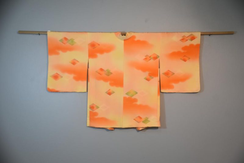 Orange and Lemon Silk Japanese Haori Jacket