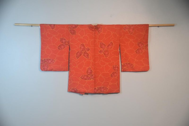 Crimson Red Japanese Haori Jacket