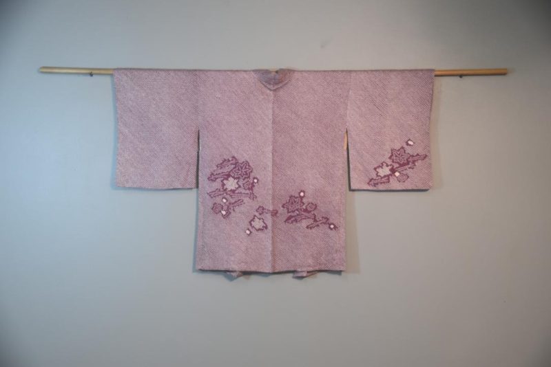 Mauve Shibori Japanese Haori Jacket