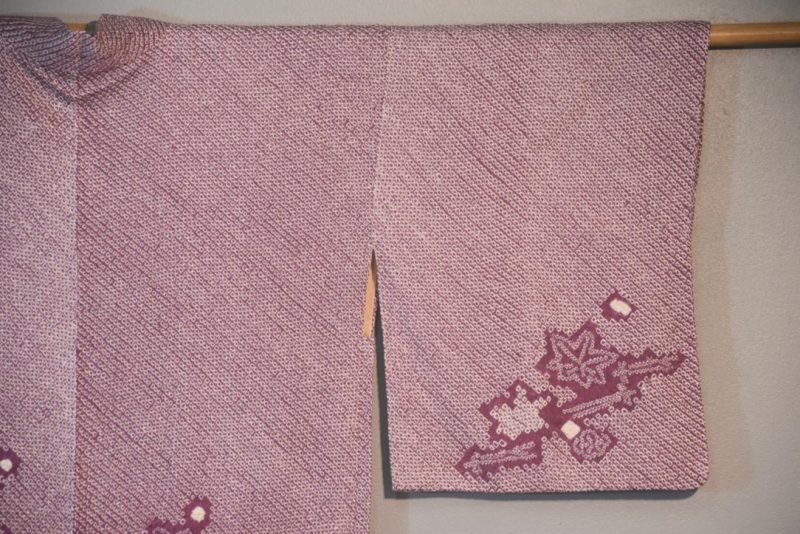 Mauve Shibori Japanese Haori Jacket - Image 7
