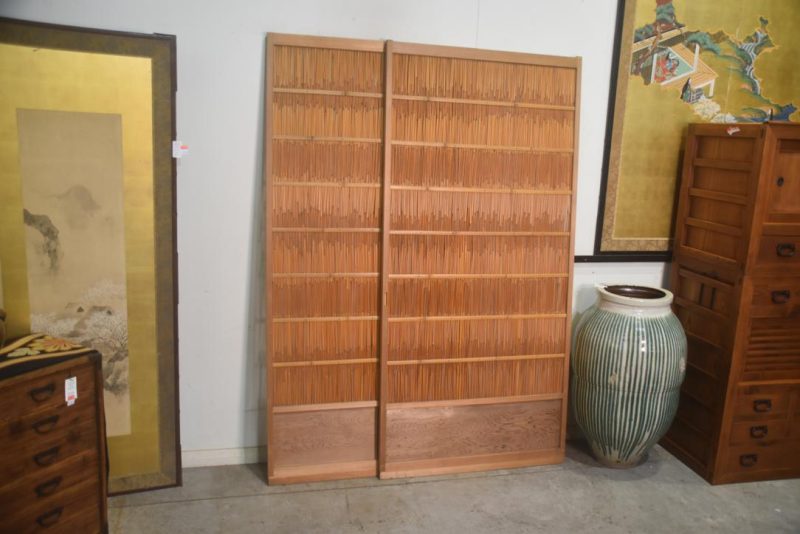 Pair of Japanese Summer Screen Doors Height:1760mm - Image 5