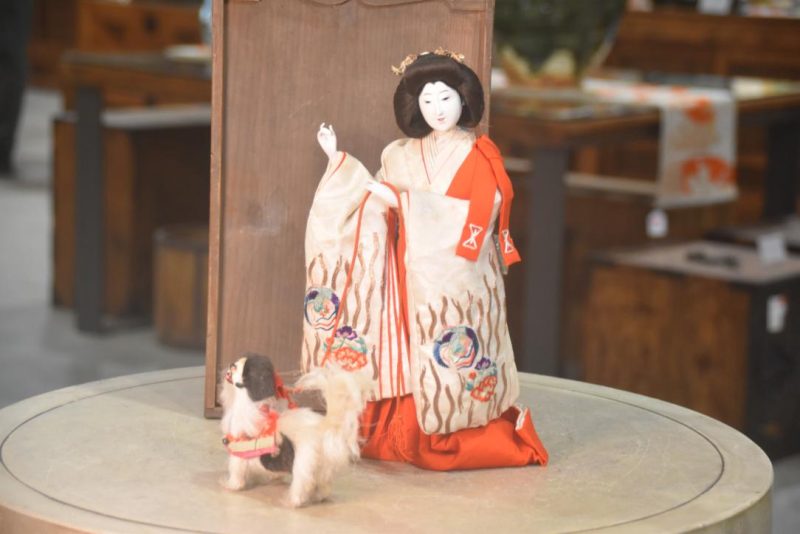 Japanese Ningyo Doll with a Dog