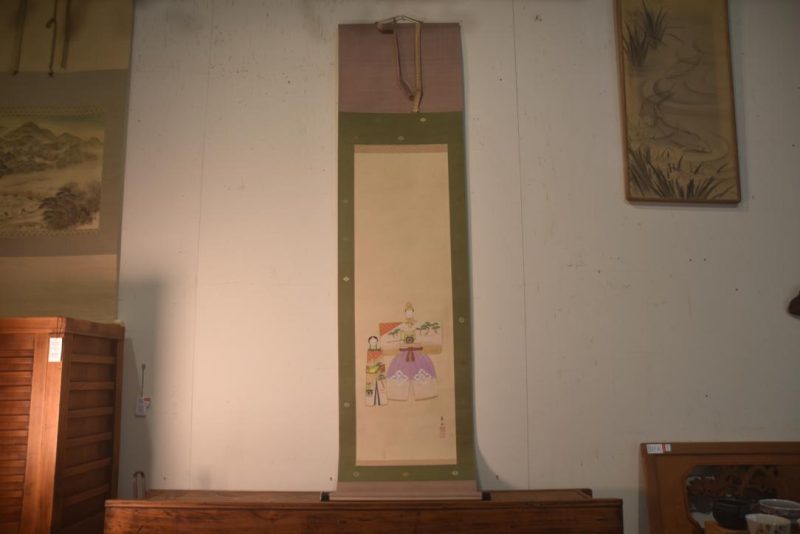 Japanese Hina Doll Hanging Scroll Height:1950mm