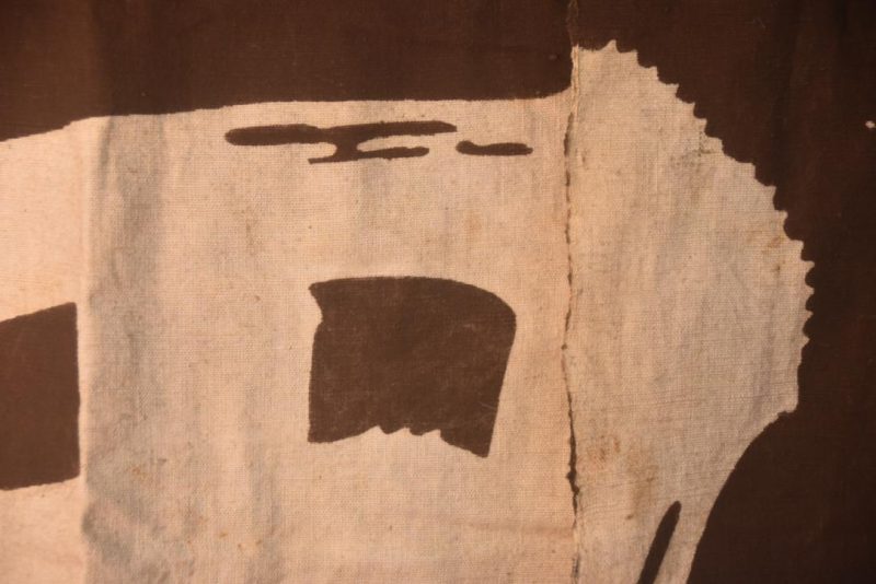 Japanese Antique Cotton Noren (Curtain) - Dark Brown - Image 2