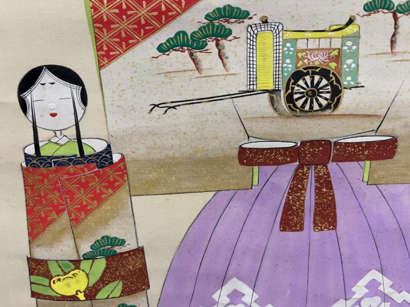 Japanese Hina Doll Hanging Scroll Height:1950mm - Image 2