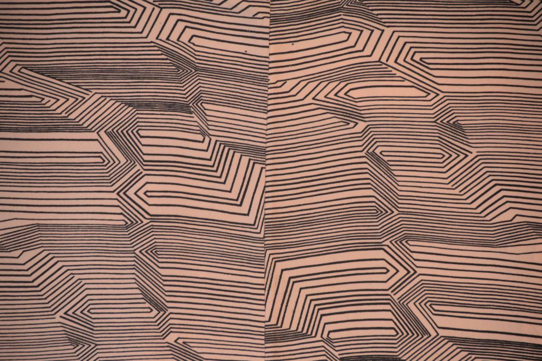 Palest Pink Geometric Vintage Japanese Silk Haori Jacket - Image 2