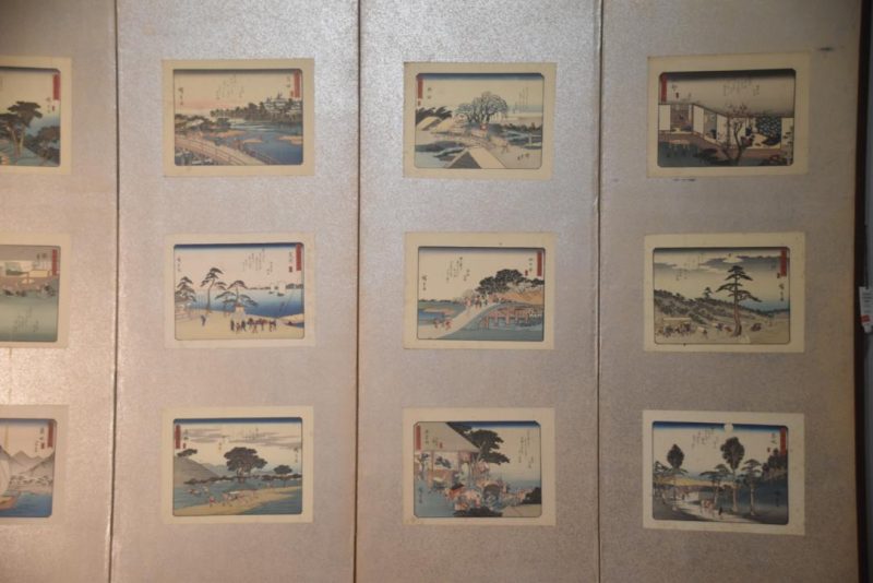 Japanese 6-panel Woodblock Screen Width:2730mm - Image 8