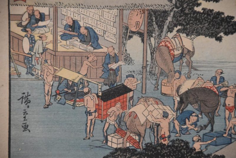 Japanese 6-panel Woodblock Screen Width:2730mm - Image 2
