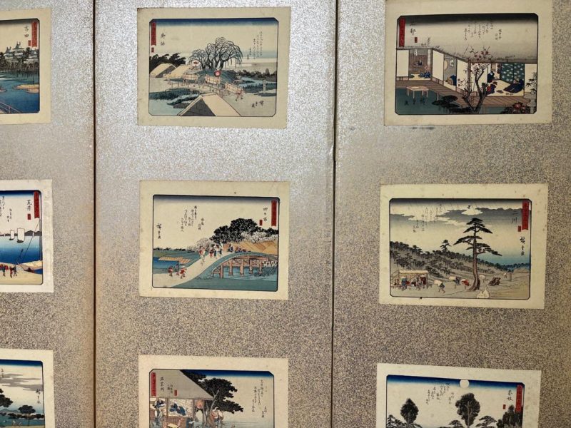 Japanese 6-panel Woodblock Screen Width:2730mm - Image 3