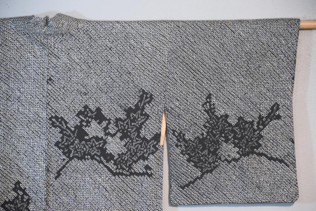 Shibori Silk Vintage Japanese Haori Jacket - Image 3