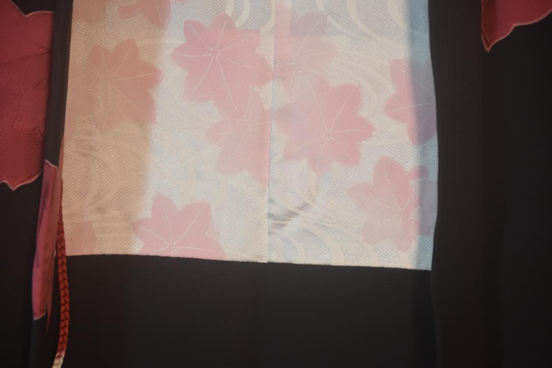 Black Floral Vintage Japanese Haori Jacket - Image 5