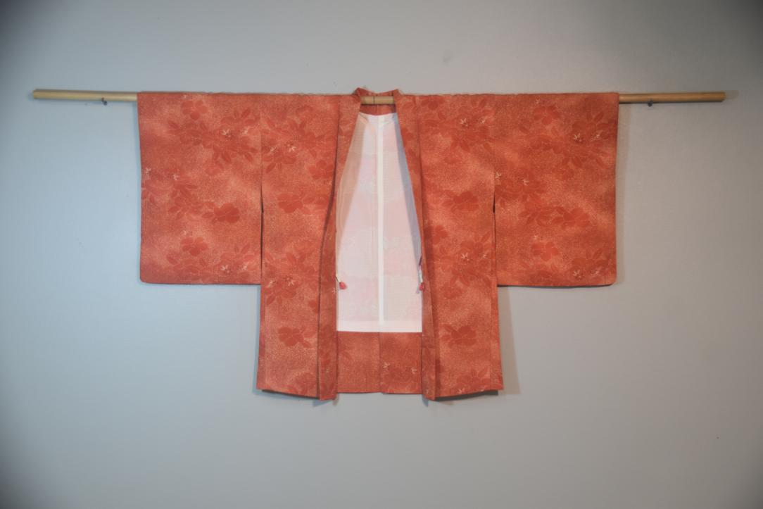 Sunny Red Floral Vintage Japanese Haori Jacket