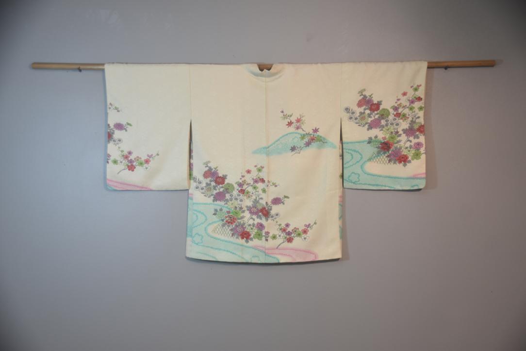 Light Lime Jacquard Vintage Japanese Haori Jacket - Image 5