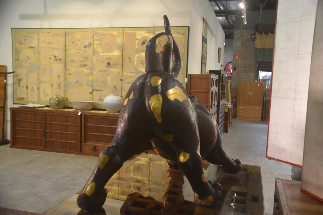 Japanese Edo Period Paper Mache Tiger Width:1220mm - Image 7