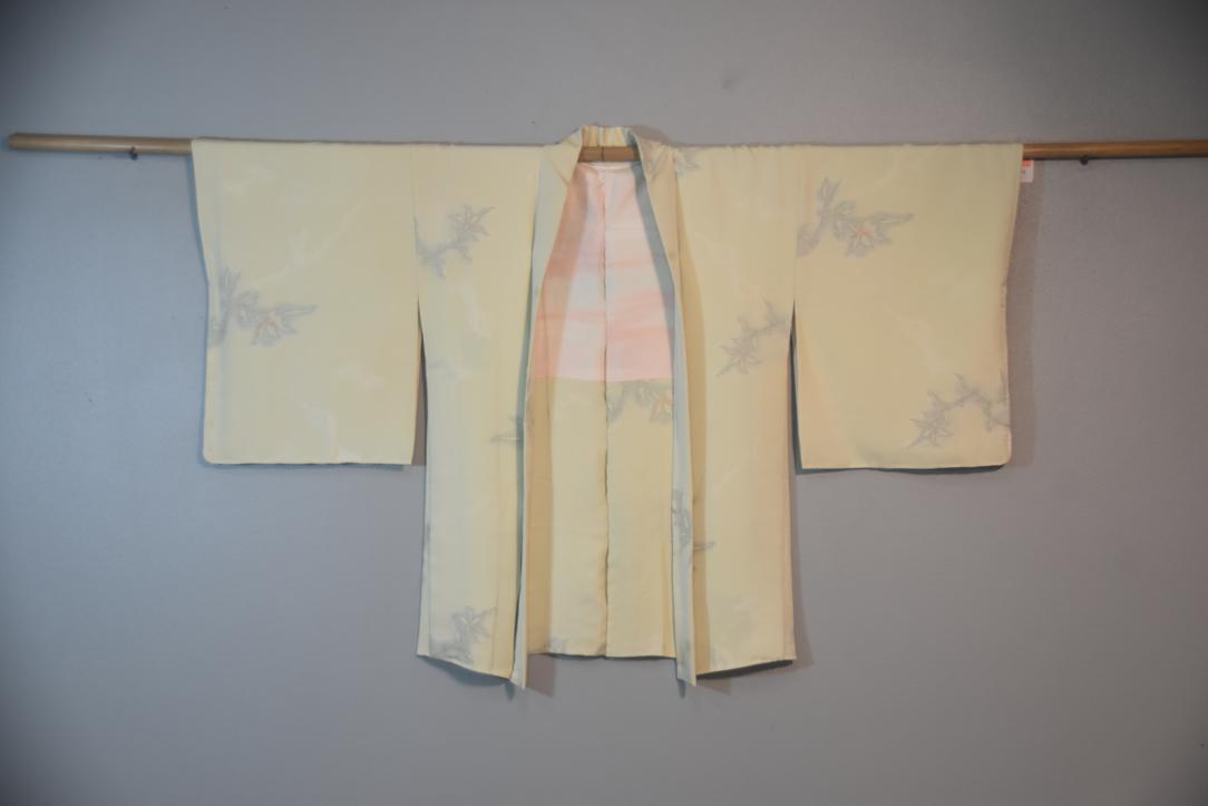 Primrose Yellow Silk Vintage Japanese Haori Jacket