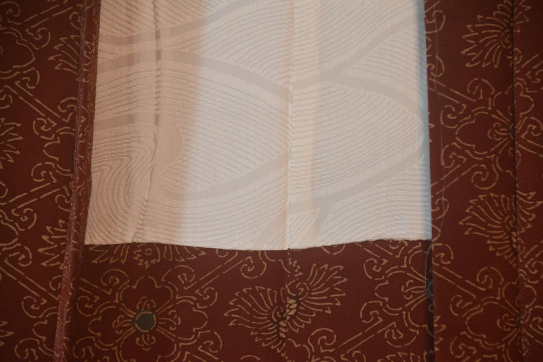 Rust Red Silk Vintage Japanese Haori Jacket - Image 6
