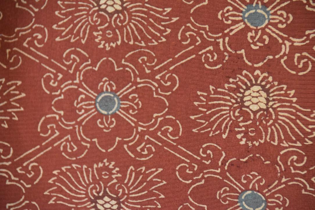 Rust Red Silk Vintage Japanese Haori Jacket - Image 2