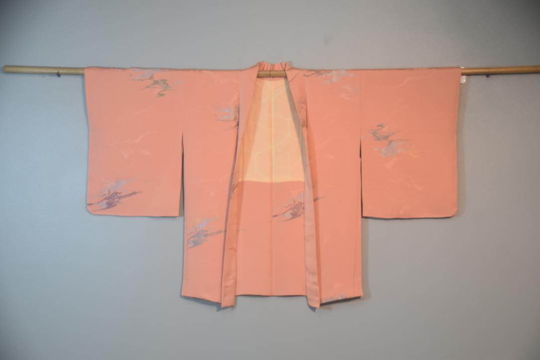 Peach Pink Silk Vintage Japanese Haori Jacket