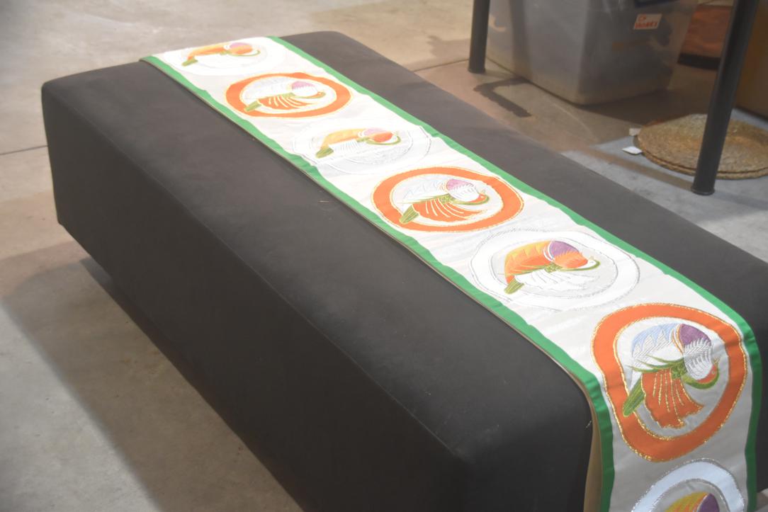 Japanese Birds Vintage Silk Obi Sash - Image 4